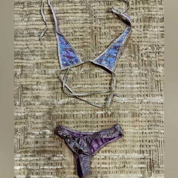 Polyester Rave Bikini Set - Picture 1 of 2